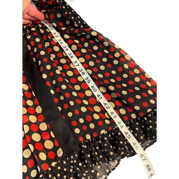Jonathan Martin sleeveless polka dot wrap dress- 12 - Picture 5 of 9